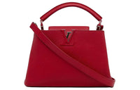 LOUIS VUITTON Capucines Calfskin Kapustin Handbag Shoulder Bag Crossbody Bag Unisex Red