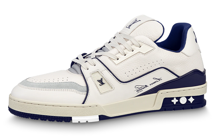 LOUIS VUITTON Lv Trainer Sneakers 'White Navy'