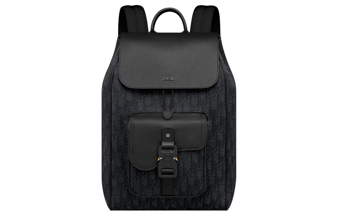 DIOR Grained Calfskin Backpack Men's Black
