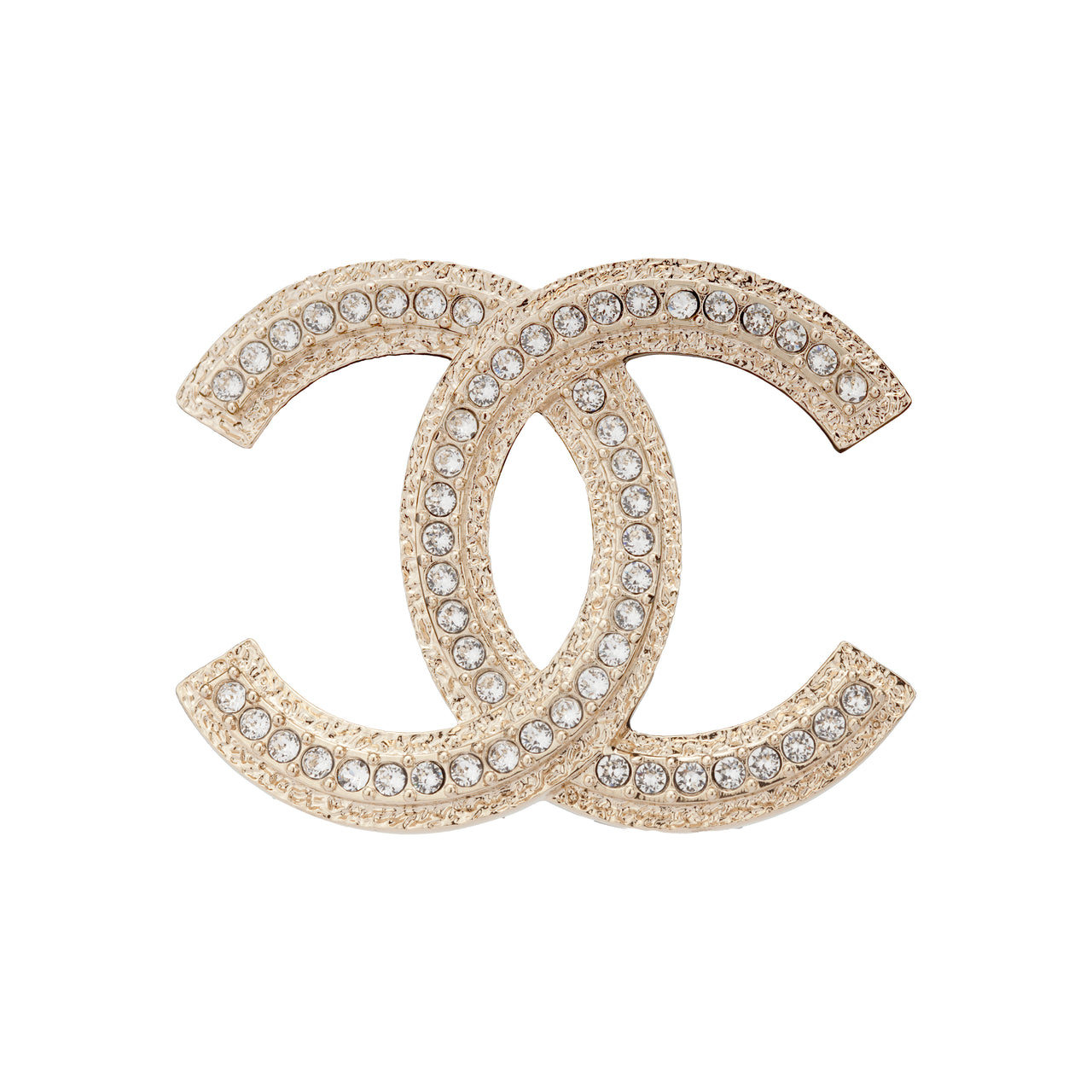 CHANEL Metal & Strass Brooch
