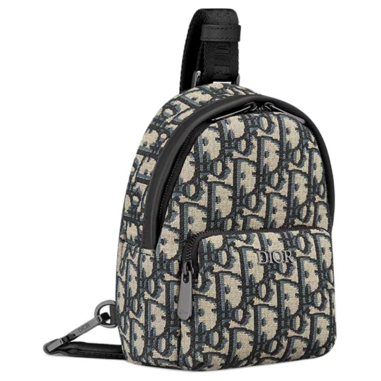 DIOR Cotton Shoulder Bag Mini Kids' Gray Green