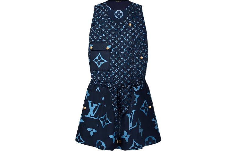 LOUIS VUITTON New Quarterly Products Of LV Sleeveless Dresses Women's Blue