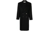 SAINT LAURENT Double-Breasted Long-Sleeved Coat