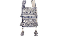 DIOR D-Bubble Collection Fringe Decoration Fabric Bucket Bags Shoulder Bags Handbags Regular Women's Blue