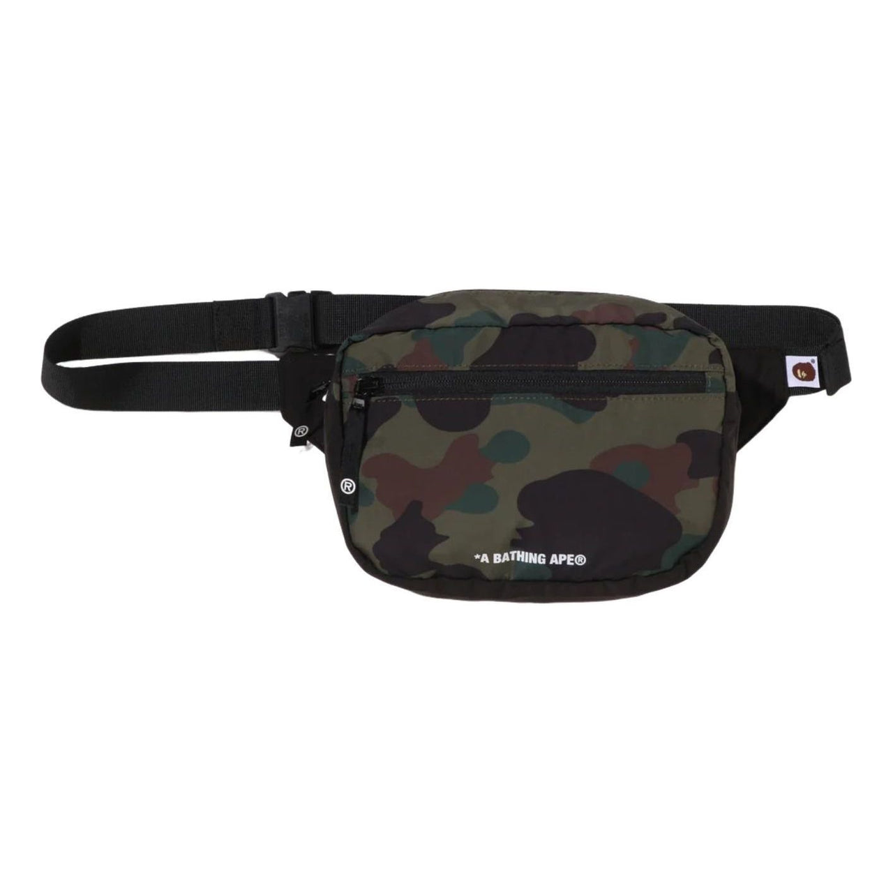 A Bathing Ape 1st Camo Packable Waist Back M Travel 'Green' 0ZXBGMX00290QGRX
