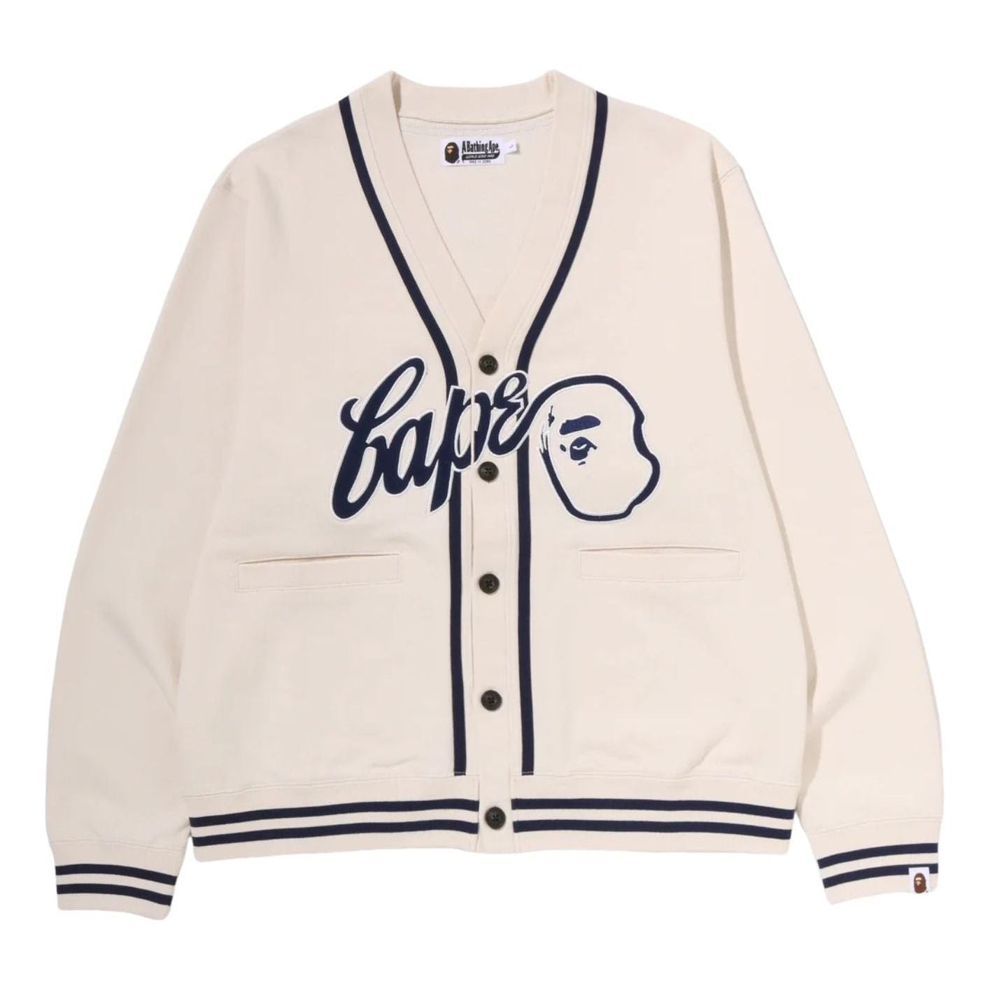 A Bathing Ape BAPE Sweat Cardigan 'Ivory' 0ZXKNM001151RIVX