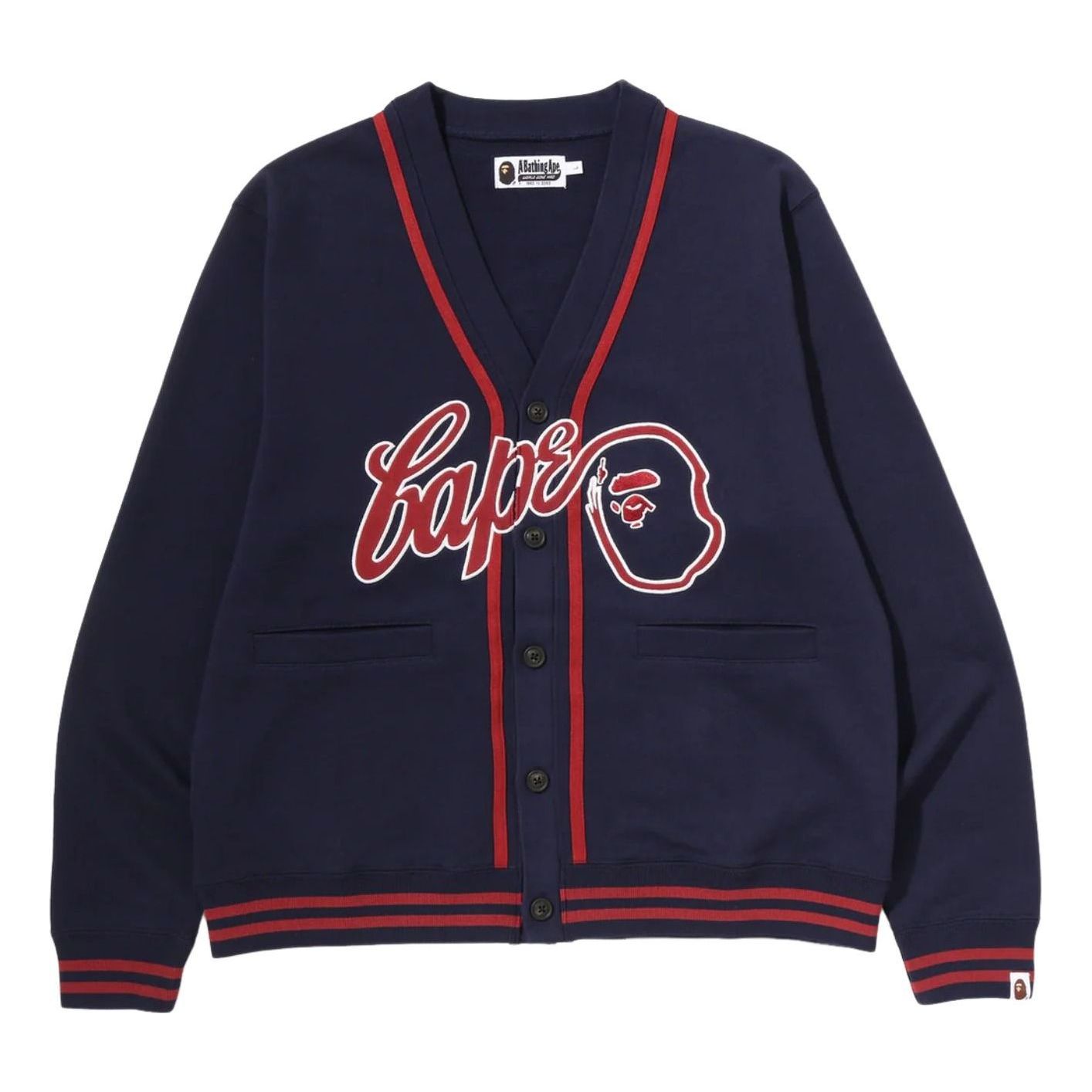 A Bathing Ape BAPE Sweat Cardigan 'Navy' 0ZXKNM001151RNYX