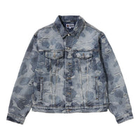 A Bathing Ape Solid Camo Jacquard Denim Trucker Jacket 'Blue' 0ZXLJM305401RBLX