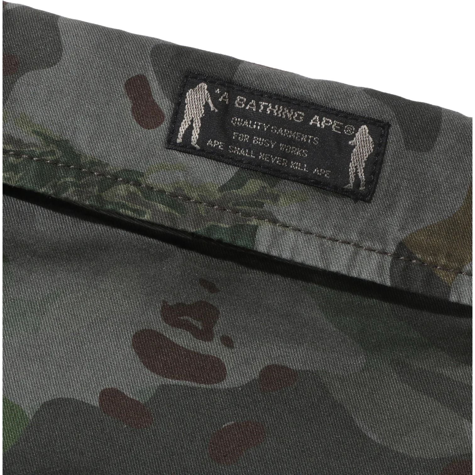 A Bathing Ape Hybrid Camo Multi Badge Jacket 'Green' 0ZXLJM313401RGRD