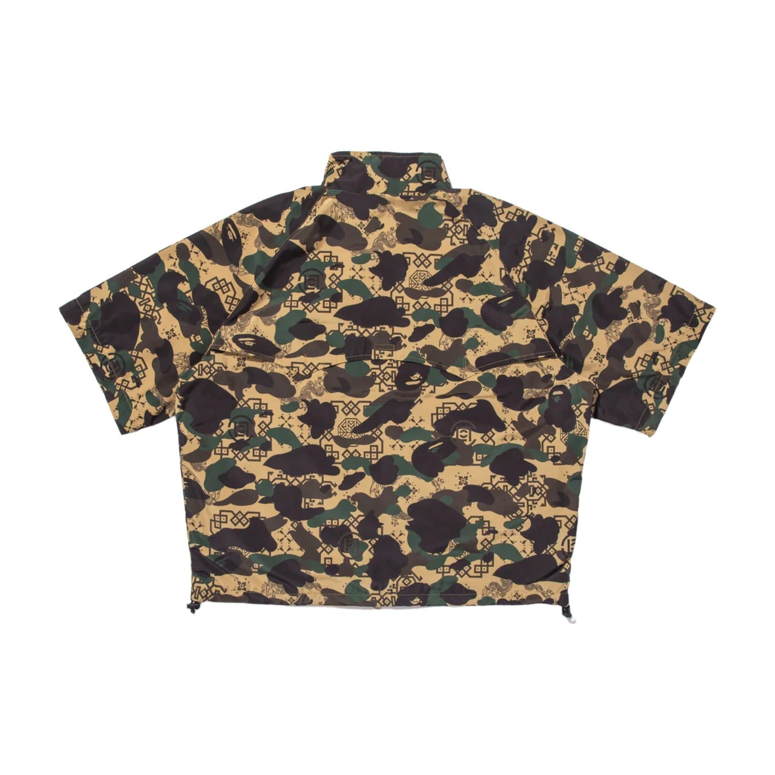 BAPE X Clot Camo Sleeve Detachable Rain Jacket 'Yellow' 0ZXLJM911401P-YEL
