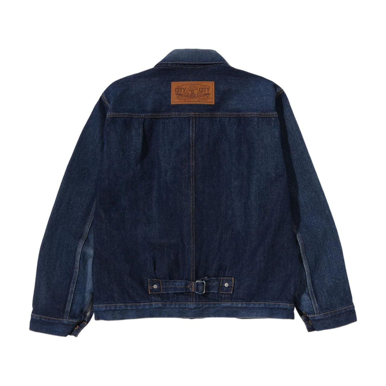 A Bathing Ape Ape Head Denim Jacket 'Navy' 0ZXLJMX00140QNYX