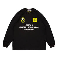 A Bathing Ape x Cristiano Ronaldo CR7 Life Multi Logo Poly Relaxed Fit Jersey 'Black' 0ZXLTM905111PBKX