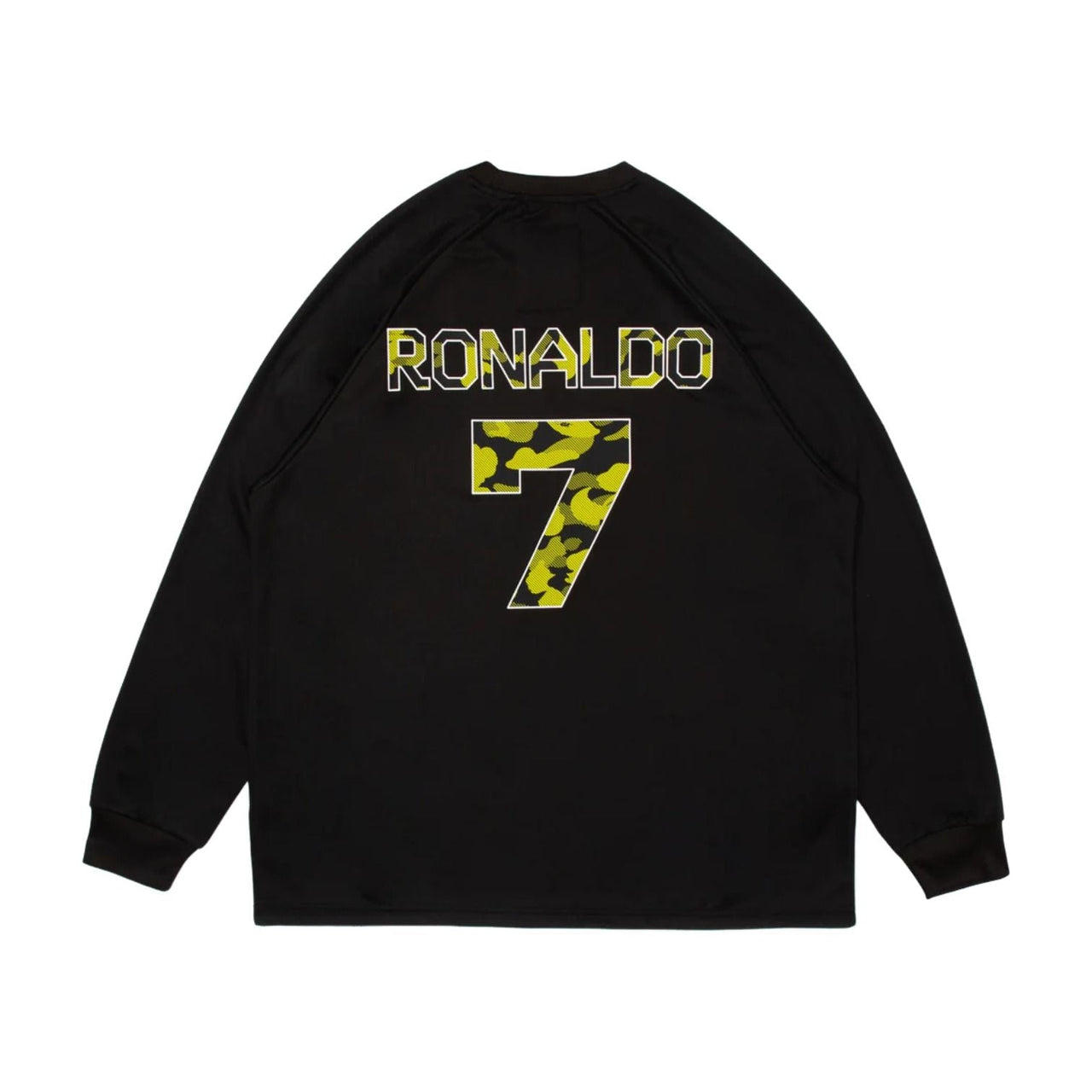 A Bathing Ape x Cristiano Ronaldo CR7 Life Multi Logo Poly Relaxed Fit Jersey 'Black' 0ZXLTM905111PBKX