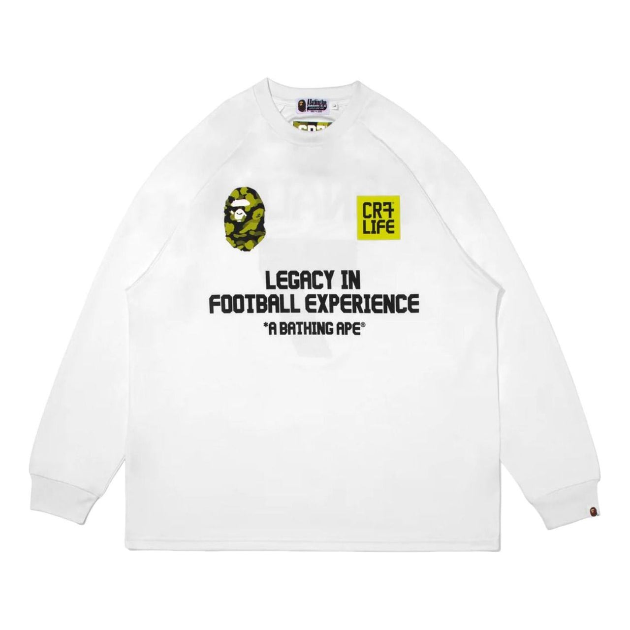 A Bathing Ape x Cristiano Ronaldo CR7 Life Multi Logo Poly Relaxed Fit Jersey 'White' 0ZXLTM905111PWHX