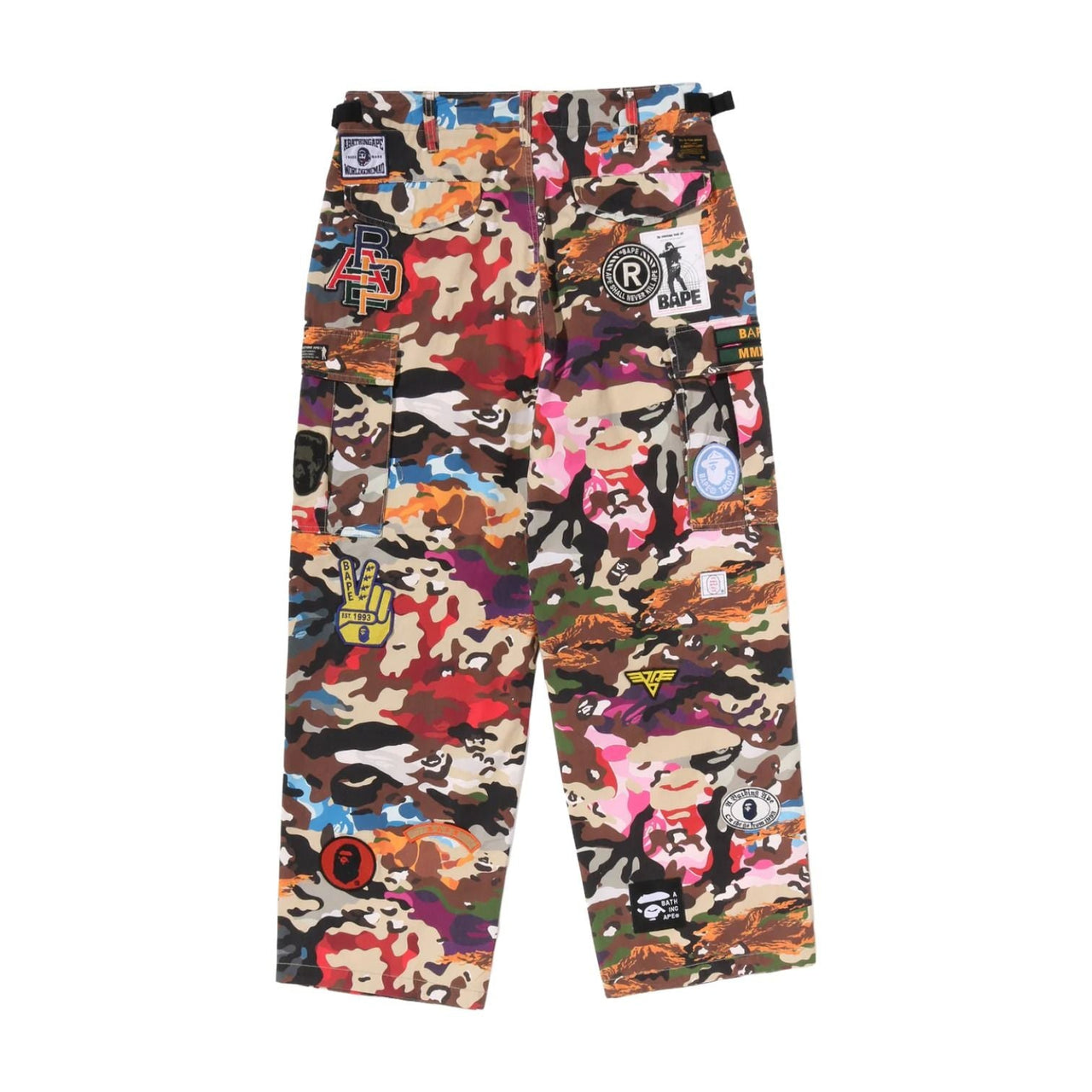 A Bathing Ape Hybrid Camo Multi Badge Cargo Pants 'Multicolor' 0ZXPTM311521RMLX