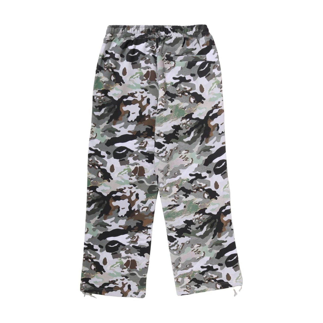 A Bathing Ape Hybrid Camo Ape Face Logo Relaxed Fit Sweatpants 'Green' 0ZXPTM316521RGRD