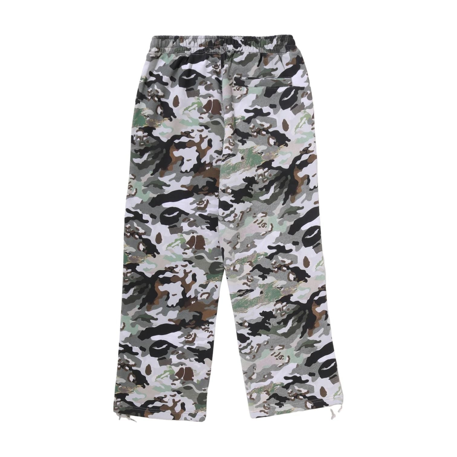 A Bathing Ape Hybrid Camo Ape Face Logo Relaxed Fit Sweatpants 'Green' 0ZXPTM316521RGRD