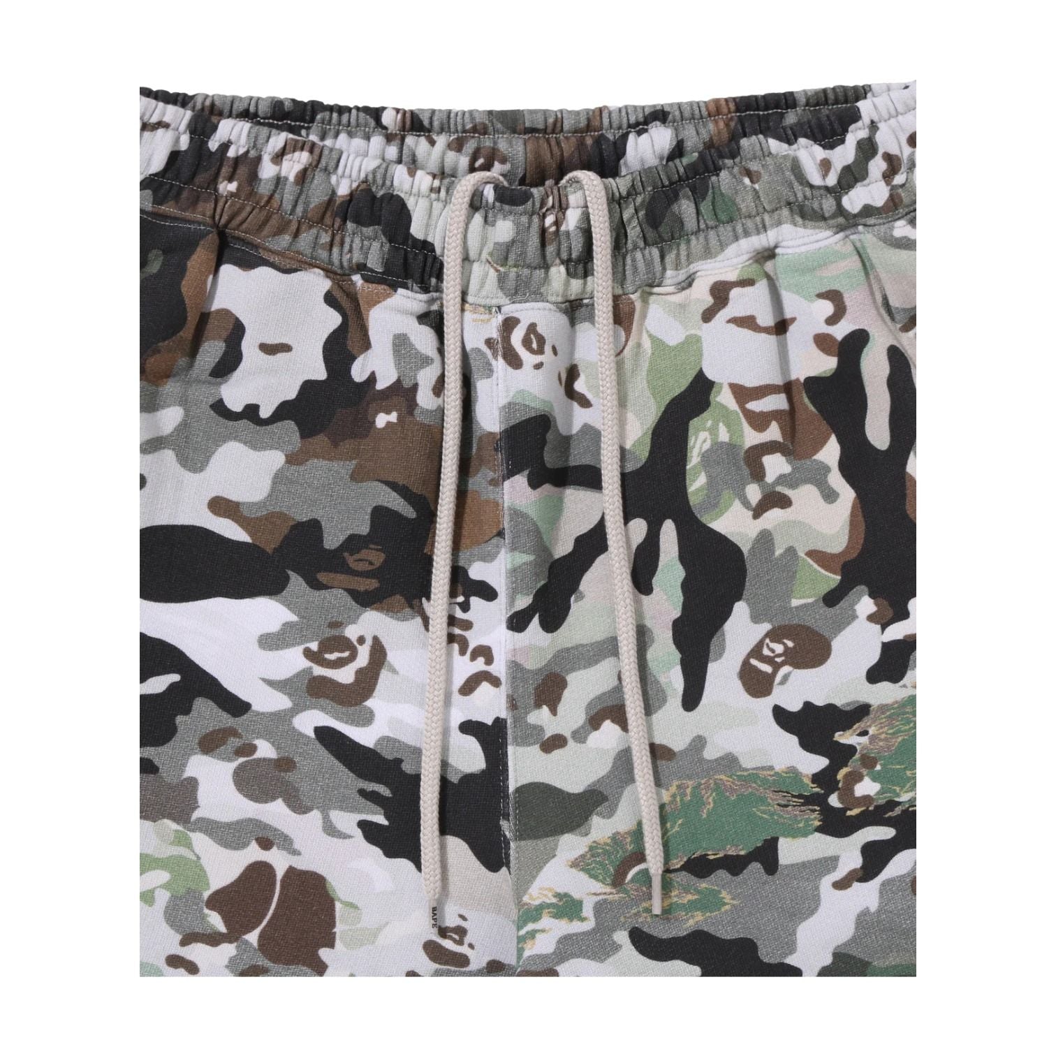 A Bathing Ape Hybrid Camo Ape Face Logo Relaxed Fit Sweatpants 'Green' 0ZXPTM316521RGRD