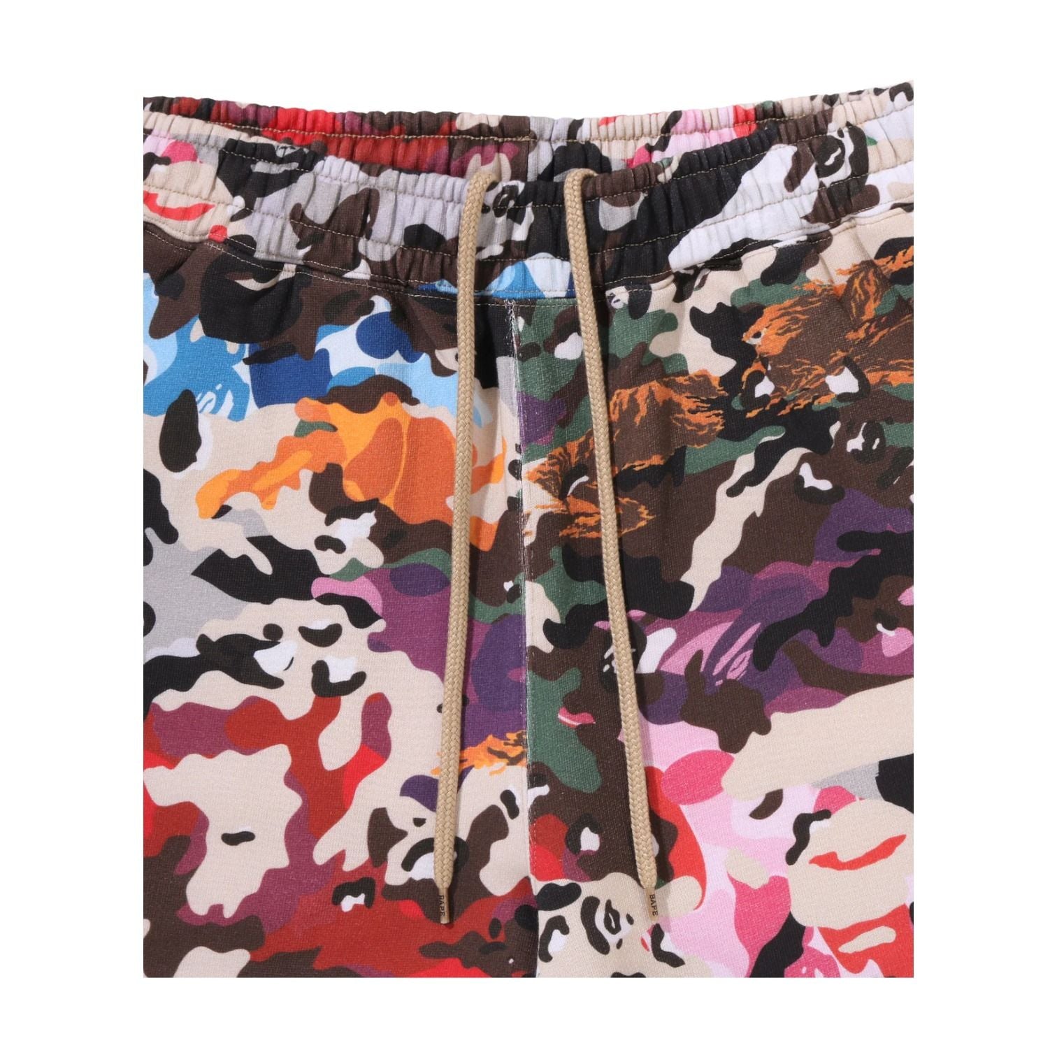 A Bathing Ape Hybrid Camo Ape Face Logo Relaxed Fit Sweatpants 'Multicolor' 0ZXPTM316521RMLX