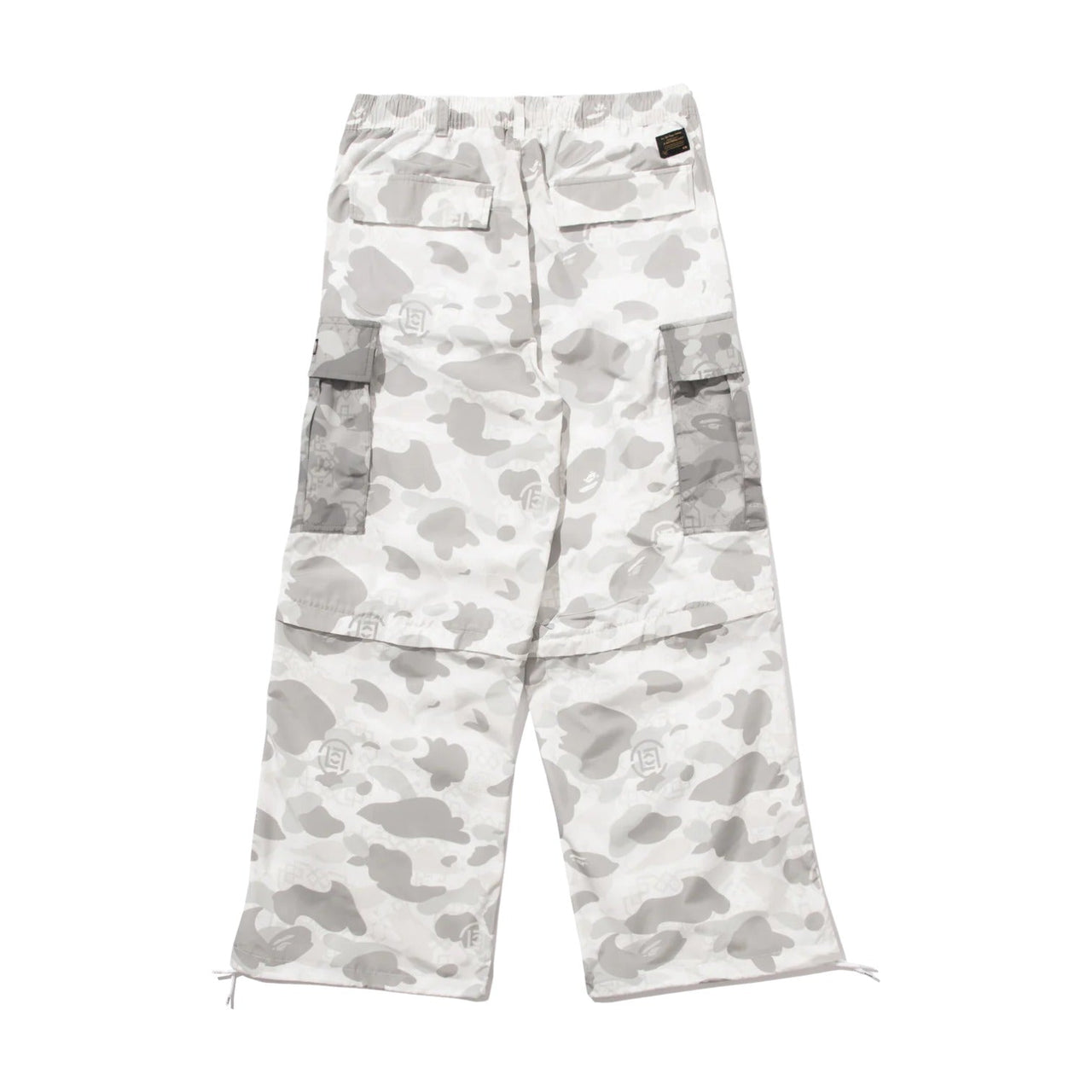 BAPE X Clot Camo Detachable Relaxed Fit Cargo Pants 'White' 0ZXPTMX90552P-WHT