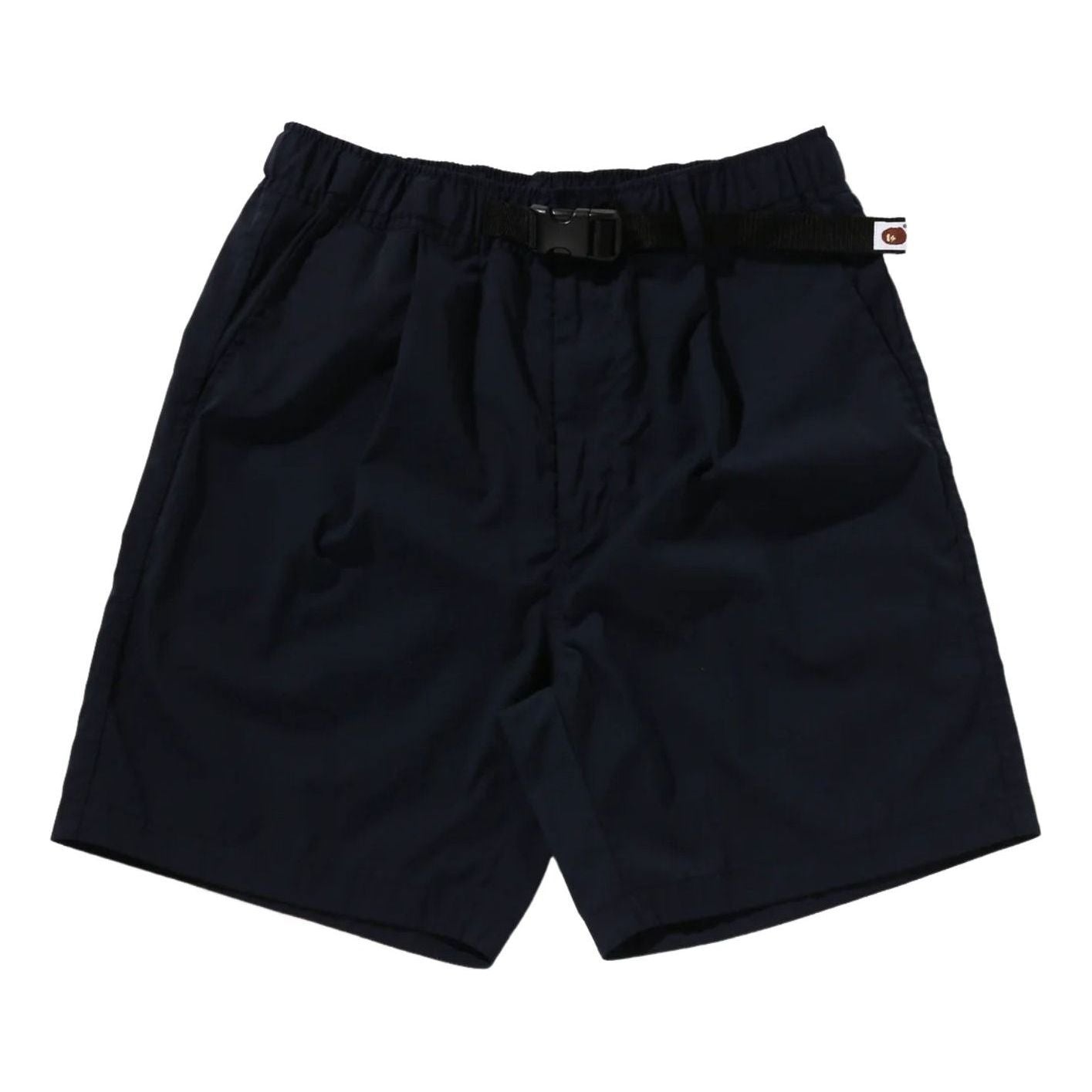 A Bathing Ape Belt 1 Pleat Elasticated Relaxed Fit Shorts 'Navy' 0ZXSPM318531QNYX