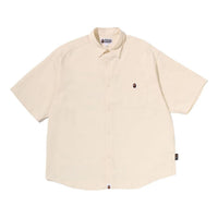 A Bathing Ape Big College Shirt 'Ivory' 0ZXSRMX00232QIVX