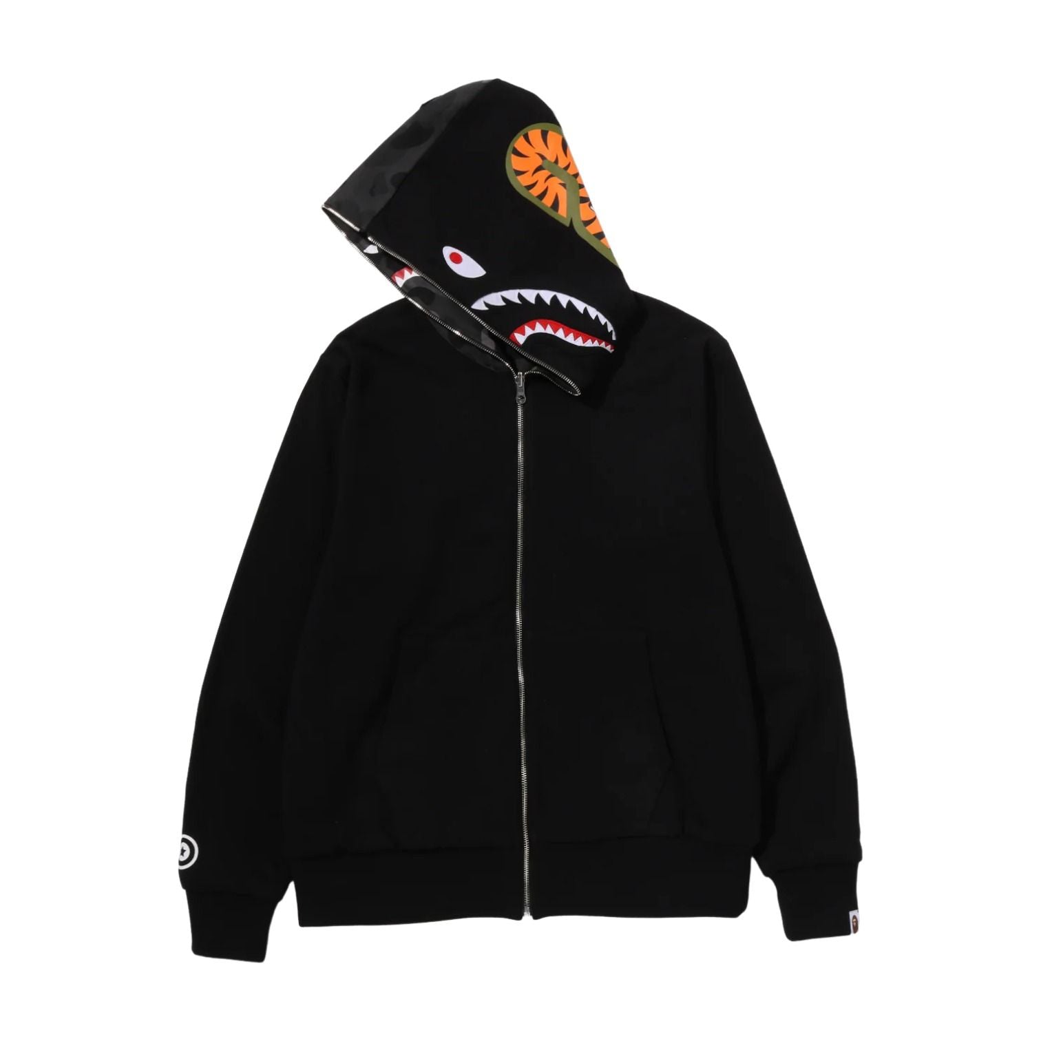 A Bathing Ape Color Camo Reversible Shark Full Zip Hoodie 'Black' 0ZXSWM004151QBKX