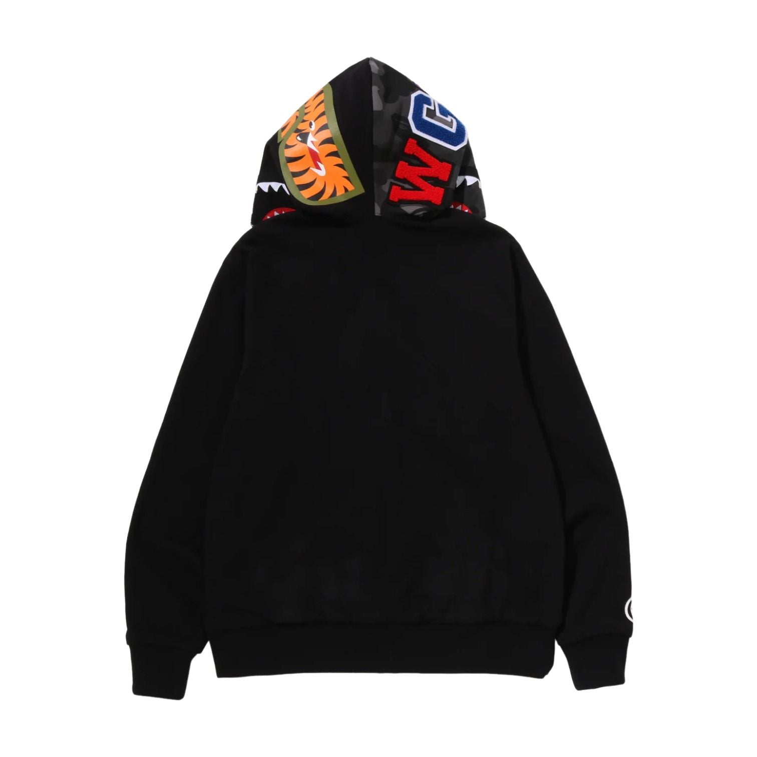 A Bathing Ape Color Camo Reversible Shark Full Zip Hoodie 'Black' 0ZXSWM004151QBKX