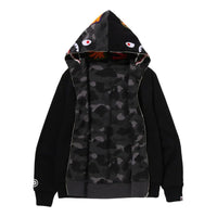 A Bathing Ape Color Camo Reversible Shark Full Zip Hoodie 'Black' 0ZXSWM004151QBKX