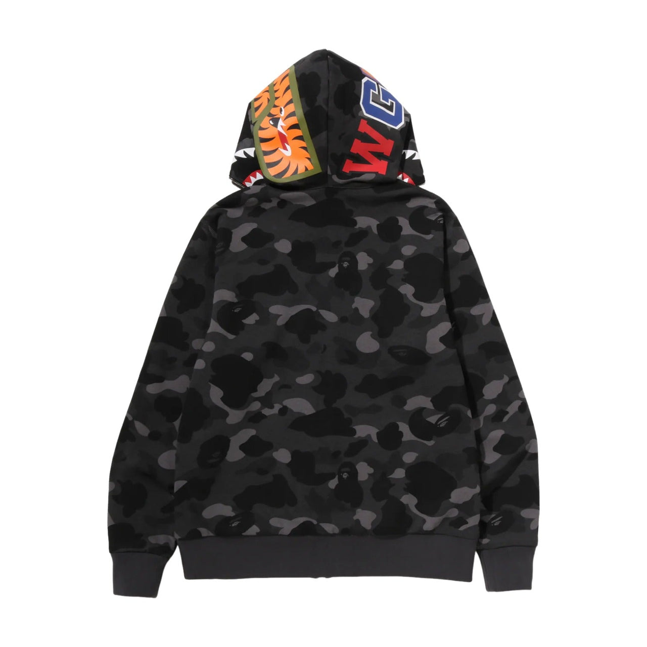 A Bathing Ape Color Camo Reversible Shark Full Zip Hoodie 'Black' 0ZXSWM004151QBKX
