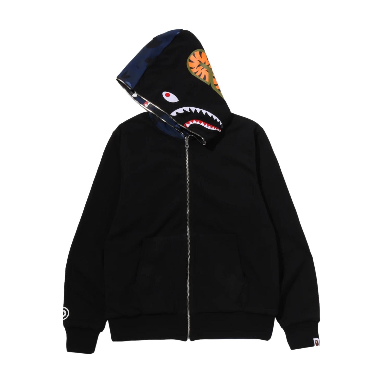 A Bathing Ape Color Camo Reversible Shark Full Zip Hoodie 'Navy' 0ZXSWM004151QNYX
