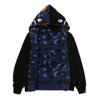 A Bathing Ape Color Camo Reversible Shark Full Zip Hoodie 'Navy' 0ZXSWM004151QNYX