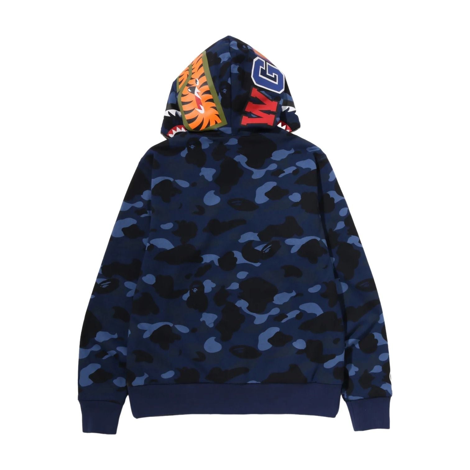 A Bathing Ape Color Camo Reversible Shark Full Zip Hoodie 'Navy' 0ZXSWM004151QNYX