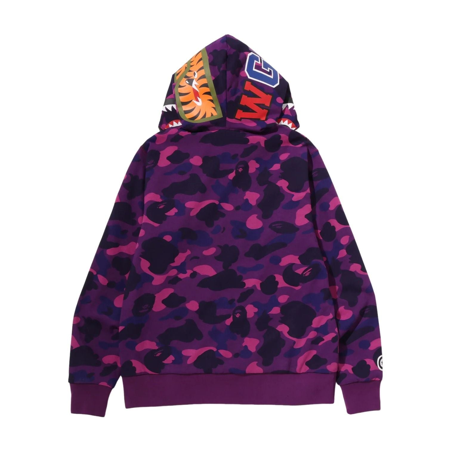 A Bathing Ape Color Camo Reversible Shark Full Zip Hoodie 'Purple' 0ZXSWM004151QPPX