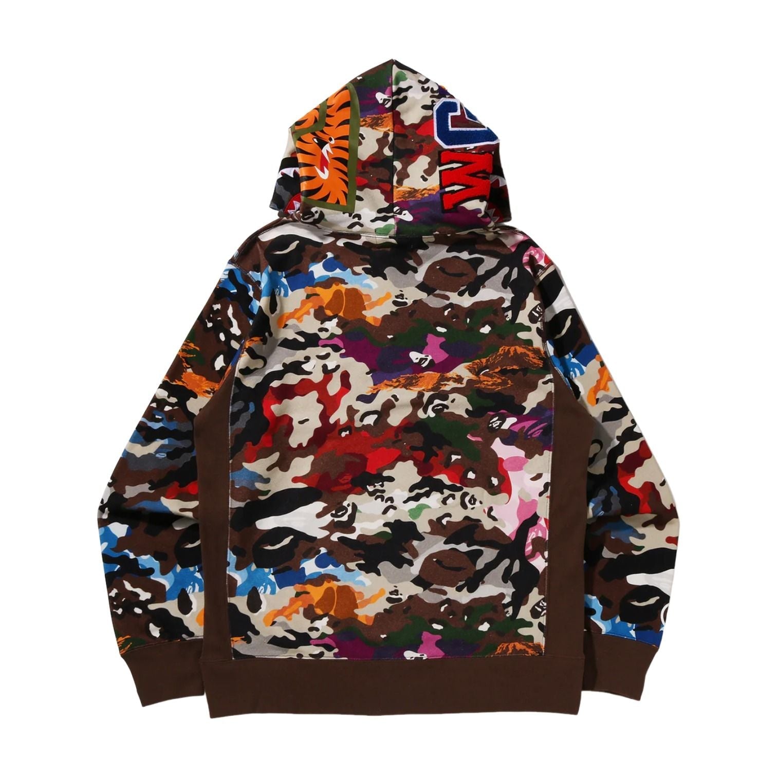 A Bathing Ape Hybrid Camo Shark Pullover Hoodie 'Multicolor' 0ZXSWM012141RMLX