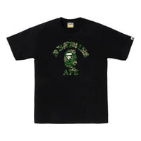 A Bathing Ape Palm Resort Camo College T-Shirt 'Black Green' 0ZXTEM044101QBKM