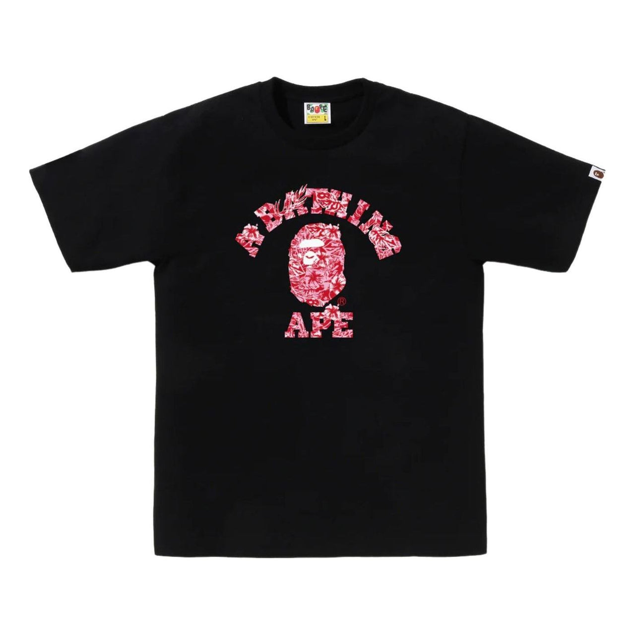 A Bathing Ape Palm Resort Camo College T-Shirt 'Black Pink' 0ZXTEM044101QBKT