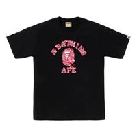 A Bathing Ape Palm Resort Camo College T-Shirt 'Black Pink' 0ZXTEM044101QBKT