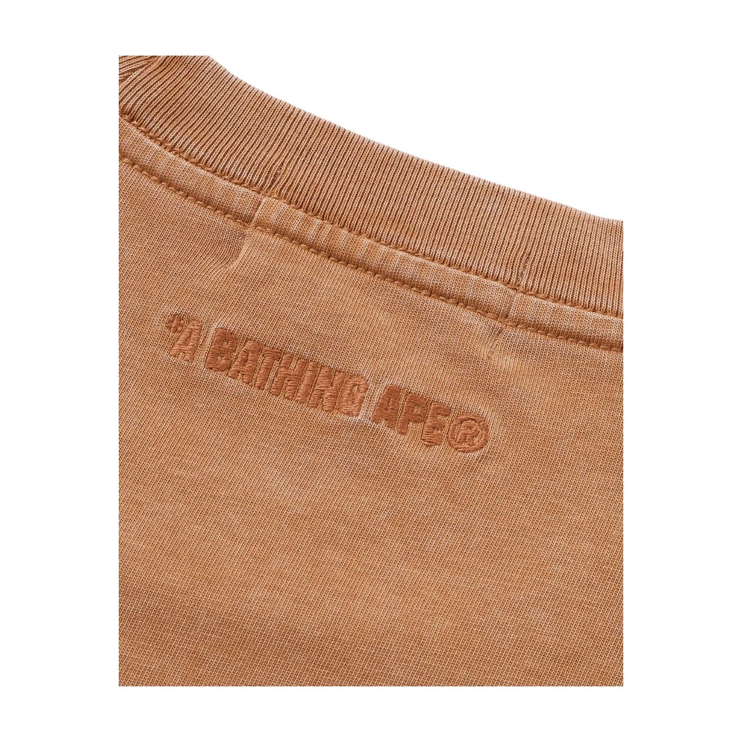 A Bathing Ape Garment Dyed One Point Relaxed Fit T-Shirt 'Brown' 0ZXTEM303091RBWX