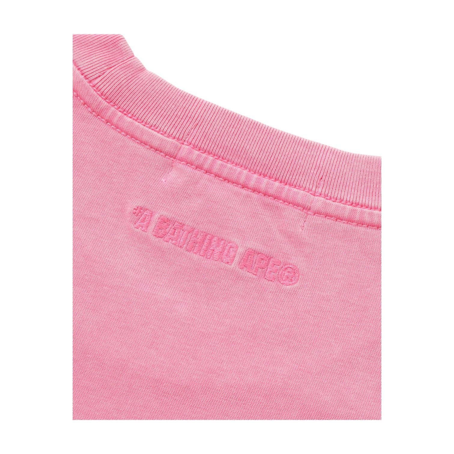 A Bathing Ape Garment Dyed One Point Relaxed Fit T-Shirt 'Pink' 0ZXTEM303091RPKX