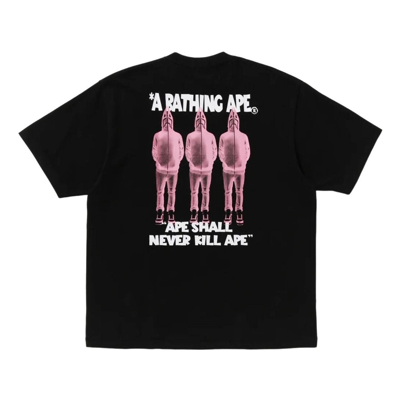 A Bathing Ape Shark Seijin a Bathing Ape Logo T-Shirt 'Black' 0ZXTEM312101QBKX