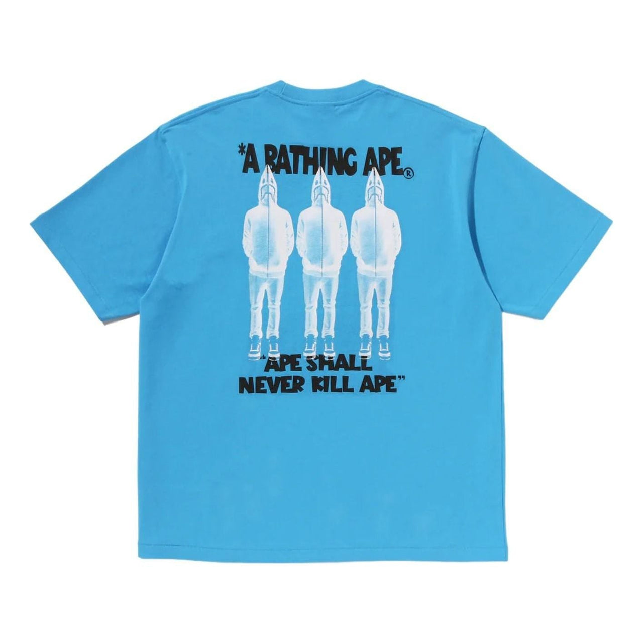 A Bathing Ape Shark Seijin a Bathing Ape Logo T-Shirt 'Blue' 0ZXTEM312101QBLX