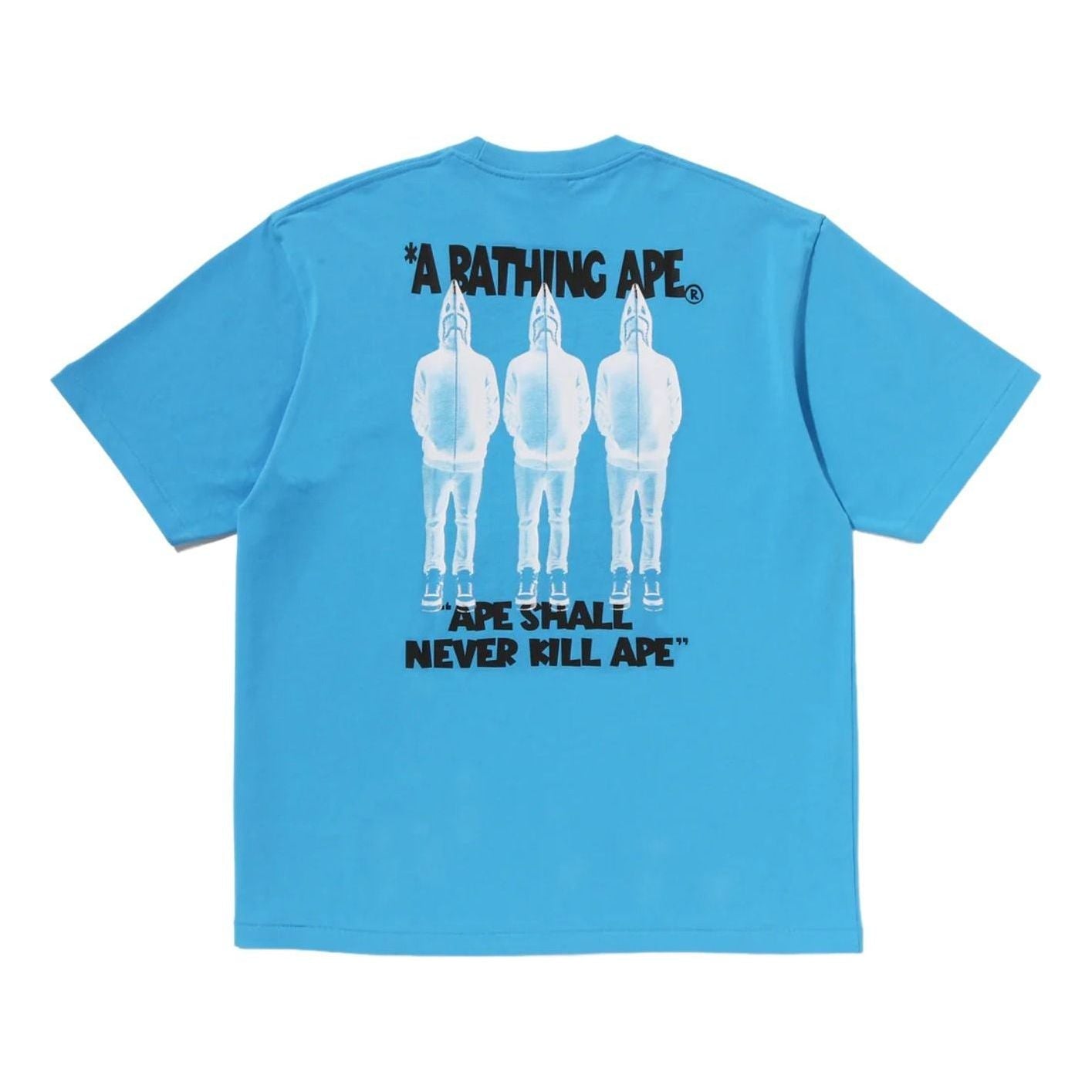 A Bathing Ape Shark Seijin a Bathing Ape Logo T-Shirt 'Blue' 0ZXTEM312101QBLX