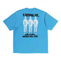 A Bathing Ape Shark Seijin a Bathing Ape Logo T-Shirt 'Blue' 0ZXTEM312101QBLX