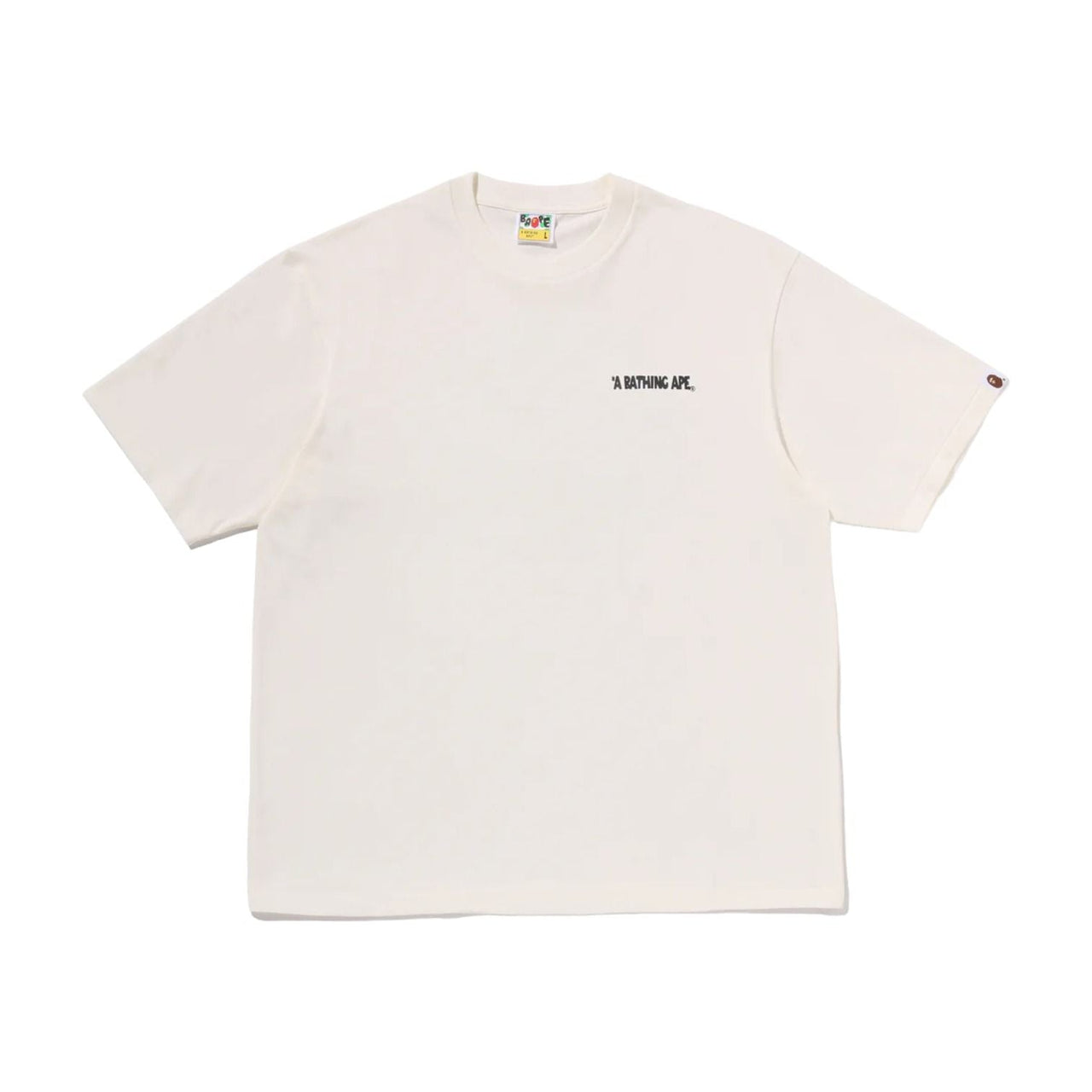 A Bathing Ape Shark Seijin a Bathing Ape Logo T-Shirt 'Ivory' 0ZXTEM312101QIVX