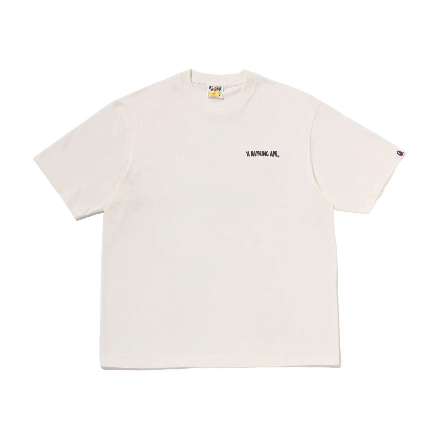 A Bathing Ape Shark Seijin a Bathing Ape Logo T-Shirt 'Ivory' 0ZXTEM312101QIVX