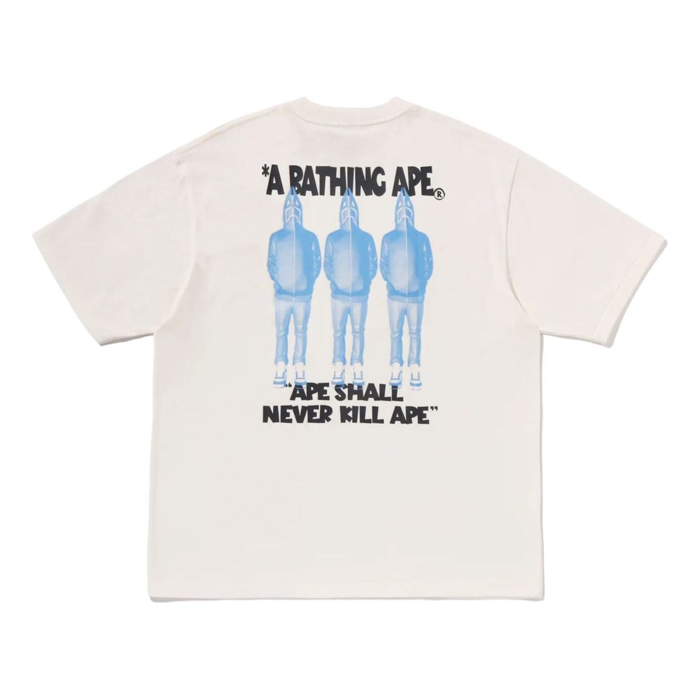 A Bathing Ape Shark Seijin a Bathing Ape Logo T-Shirt 'Ivory' 0ZXTEM312101QIVX