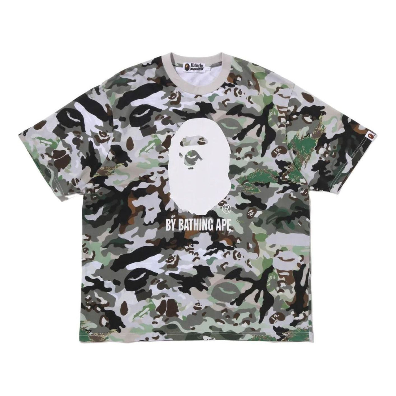 A Bathing Ape Hybrid Camo Relaxed Fit T-Shirt 'Green' 0ZXTEM318091RGRD