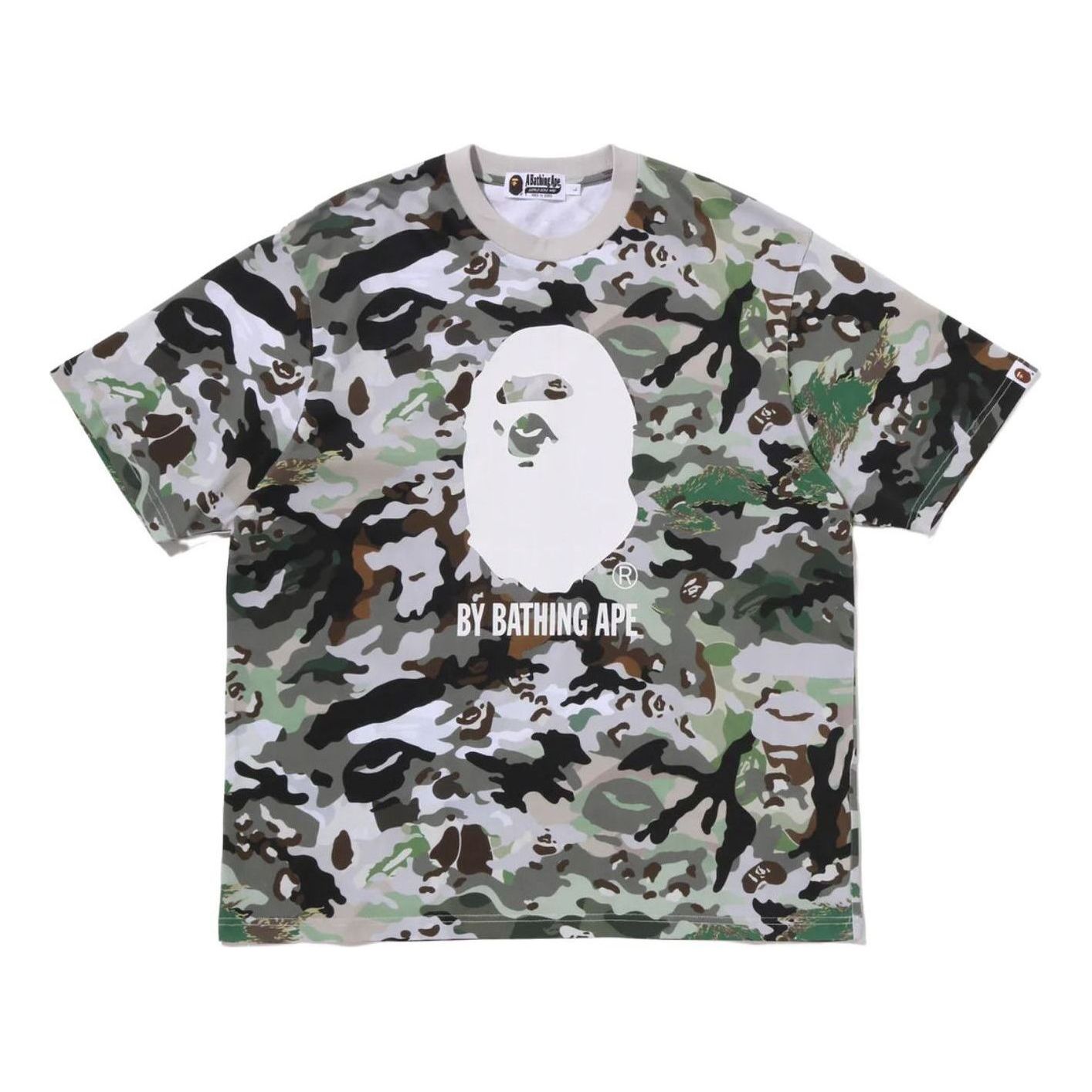 A Bathing Ape Hybrid Camo Relaxed Fit T-Shirt 'Green' 0ZXTEM318091RGRD