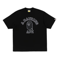 A Bathing Ape Hand Drawn Outline College Relaxed Fit T-Shirt 'Black' 0ZXTEM320101RBKX